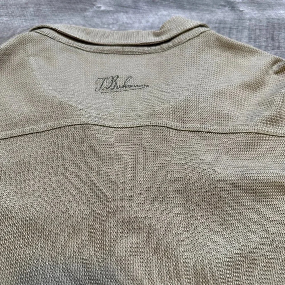 Tommy Bahama Short Sleeved Grey Green Silk & Cotton Blend Marlin Shirt in XL - Picture 8 of 8